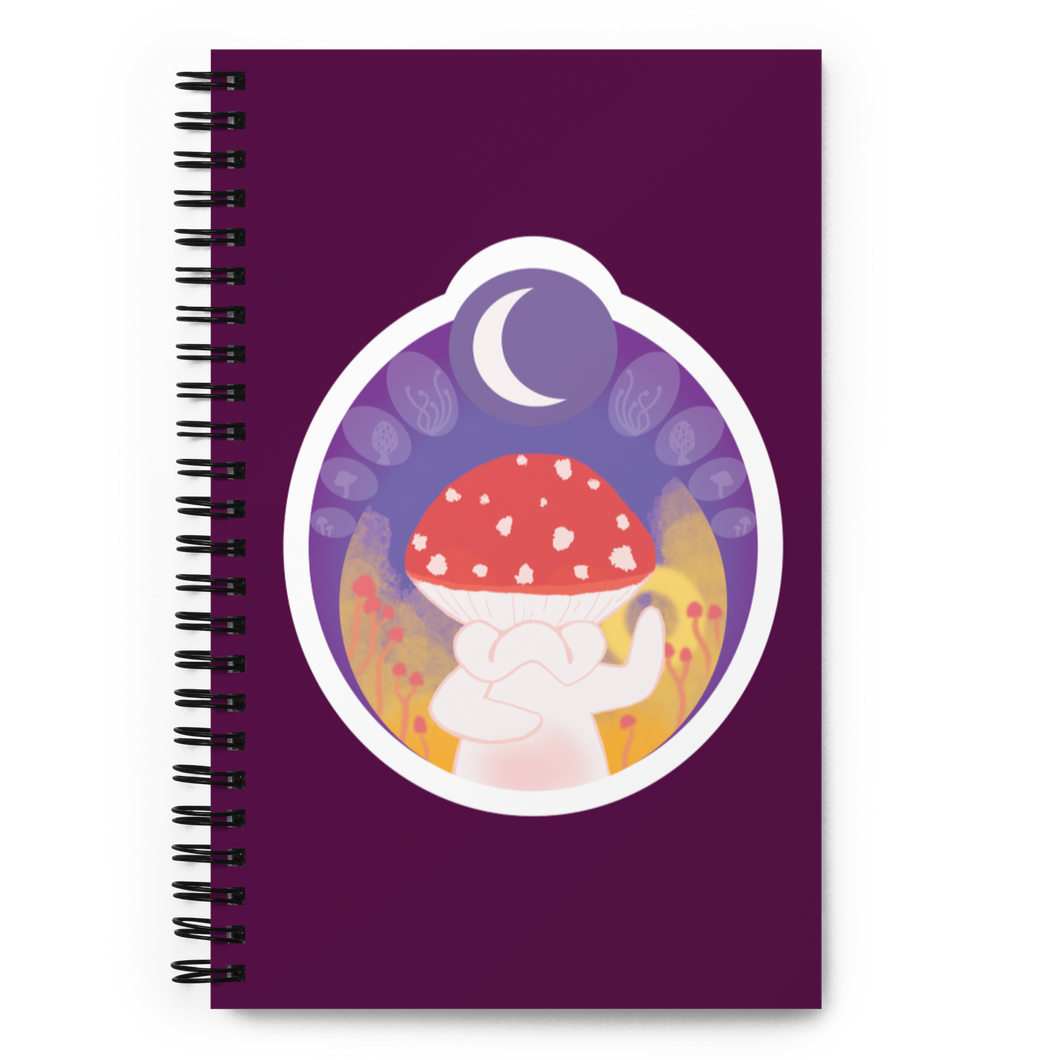 Mystical Fly Agaric Spiral notebook