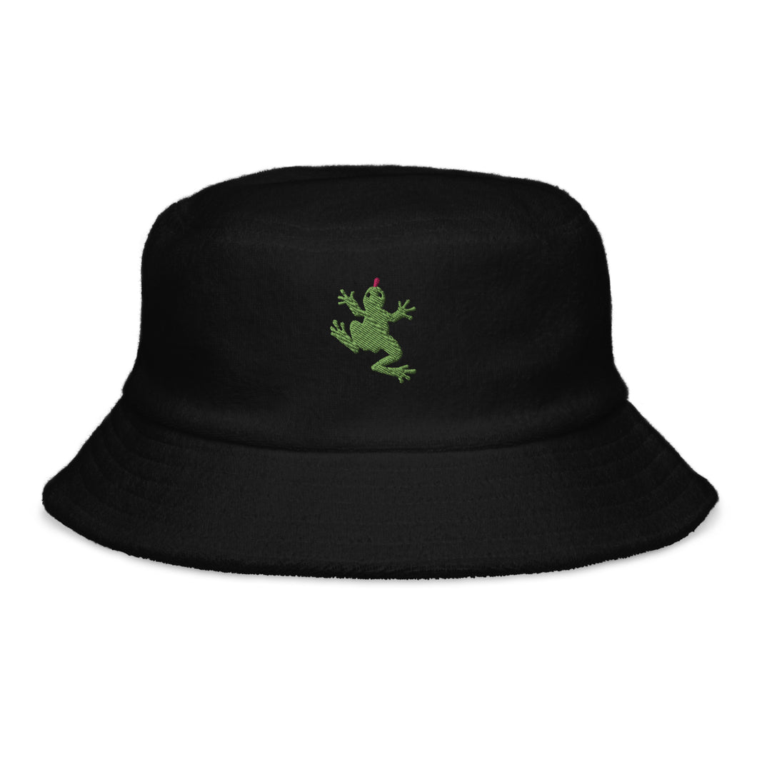 Frog Terry cloth bucket hat